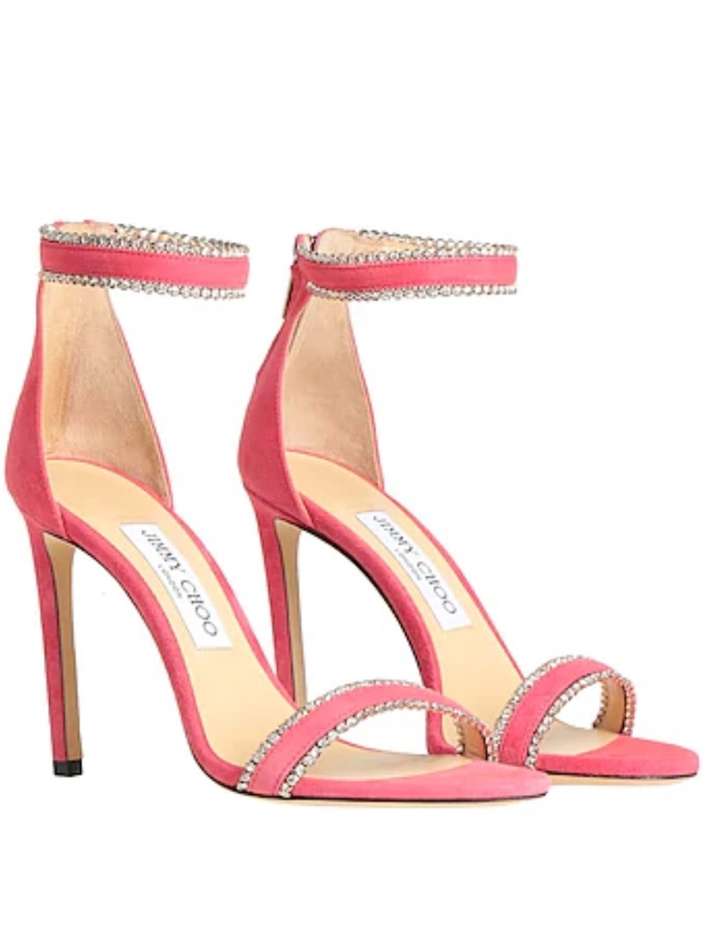 Jimmy Choo Dochas Crystal-Embellished Suede Sandals